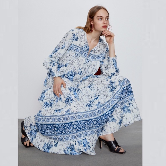 Zara Dresses & Skirts - Zara long printed bohoo dress